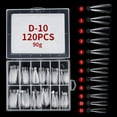 thumbnail image 2 of 120pcs/box Clear Transparent Seamless Fake Nails Full Coverage False Nails Tips Short T-shaped Full Sticker For Nails Manicures, 2 of 5