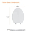 thumbnail image 2 of Asiento de inodoro con asiento para niños pequeños, material GAOMON PP alargado, 2 of 7