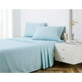thumbnail image 4 of Chaps Solid Silky Soft Flannel Fleece Regular Blanket Blue King, 4 of 5