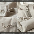 thumbnail image 6 of MooMee Duvet Cover Set Queen 100% Washed Cotton Linen Like Textured Breathable 3-Piece (Tannish Linen Grey, 90"x90"), 6 of 8