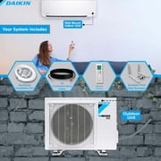 Daikin 24000 BTU 18 SEER2 R32 Entra Series Ductless Air Conditioner Heat Pump with 15 ft. Pre-Flared Installation Kit and Bracket - R32