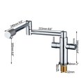 thumbnail image 2 of Dual Handles Pot Filler Chrome Swivel Kitchen Basin Sink Washbasin Vessel Lengthen Spout Faucet Cold & Hot Water Tap ,Easy to Install, 2 of 5