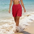 thumbnail image 5 of hoksml Women Waffle Knit Cargo Shorts with Pockets, Elastic Waist Drawstring Casual Summer Shorts, 5 of 7