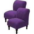 thumbnail image 1 of Armless Chair Slipcover Stretch Armless Accent Chair Cover - Removable Washable Furniture Protector for Living Dining Room - Slipper Chair Slipcover Without Arms, 2Pcs, 1 of 7