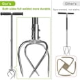 thumbnail image 4 of Runstore Manual Claw Twist Tiller - Garden Hand Tiller with 4 Curved Claws and Soft Rubber Handle, Cultivator Tiller, Soil Loosener, Lawn Aerator, 4 of 8