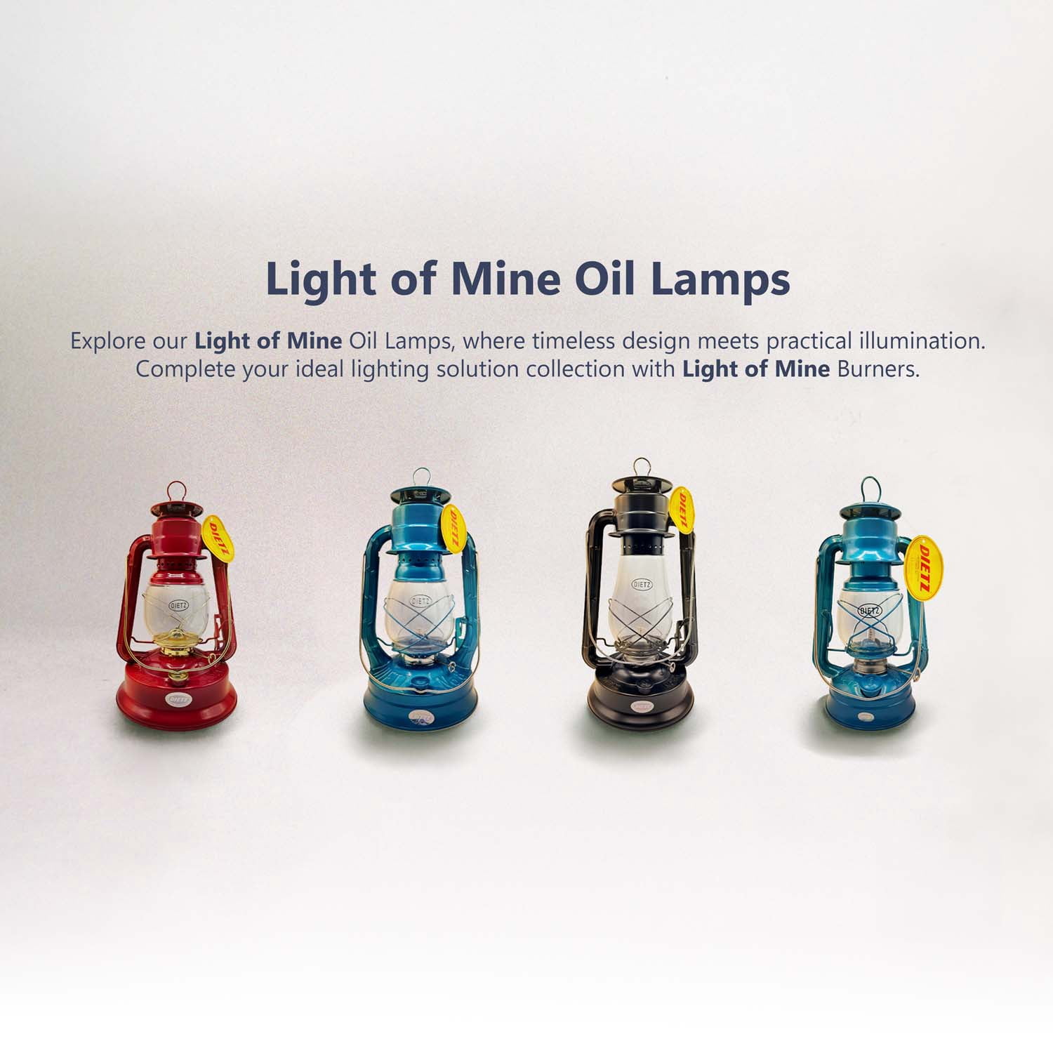 Light of Mine - Dietz #01 Little Wizard Red with Gold Trim Oil Lantern with 6-Pack of 100% Cotton Replacement 5/8" Wick Strips (#01, Red & Gold)