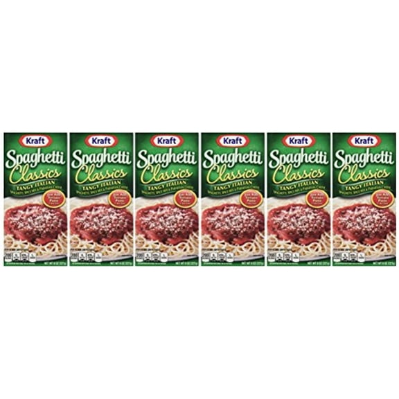 Kraft Spaghetti Classics: Tangy Italian Mix With Parmesan (8 Oz Size) 6 Pack