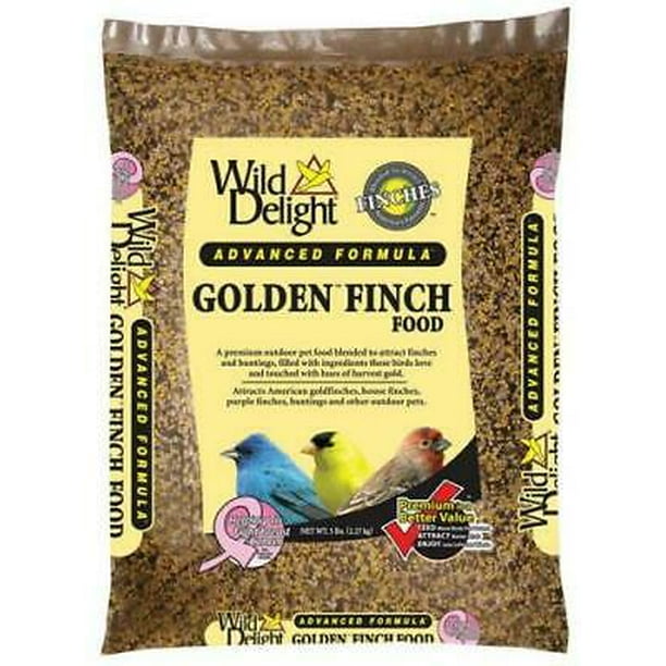 Wild Delight Golden Finch Finches Wild Bird Food Sunflower Kernels 5 lb