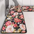 thumbnail image 2 of Kitchen Rugs Sets Of 2,Pioneer Flower Floral Print Pattern Anti Fatigue Kitchen Mat Rugs Non Slip Washable,Decorative Kitchen Floor Mats for Kitchen,Sink,Laundry,17"x47"+17"x47", 2 of 5
