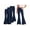 Navy,Navy,Navy, variant on TGPMGRZ 3 Pack School Uniform Pants for Girls Flare Bell Bottoms Leggings with Front Buttons & Pockets