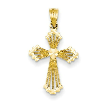 14k Yellow Gold Passion Cross Pendant