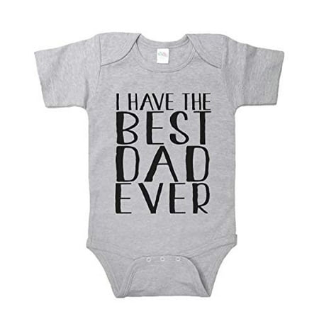 

7 ate 9 Apparel Baby Boy s Novelty Father s Day Onepiece Grey