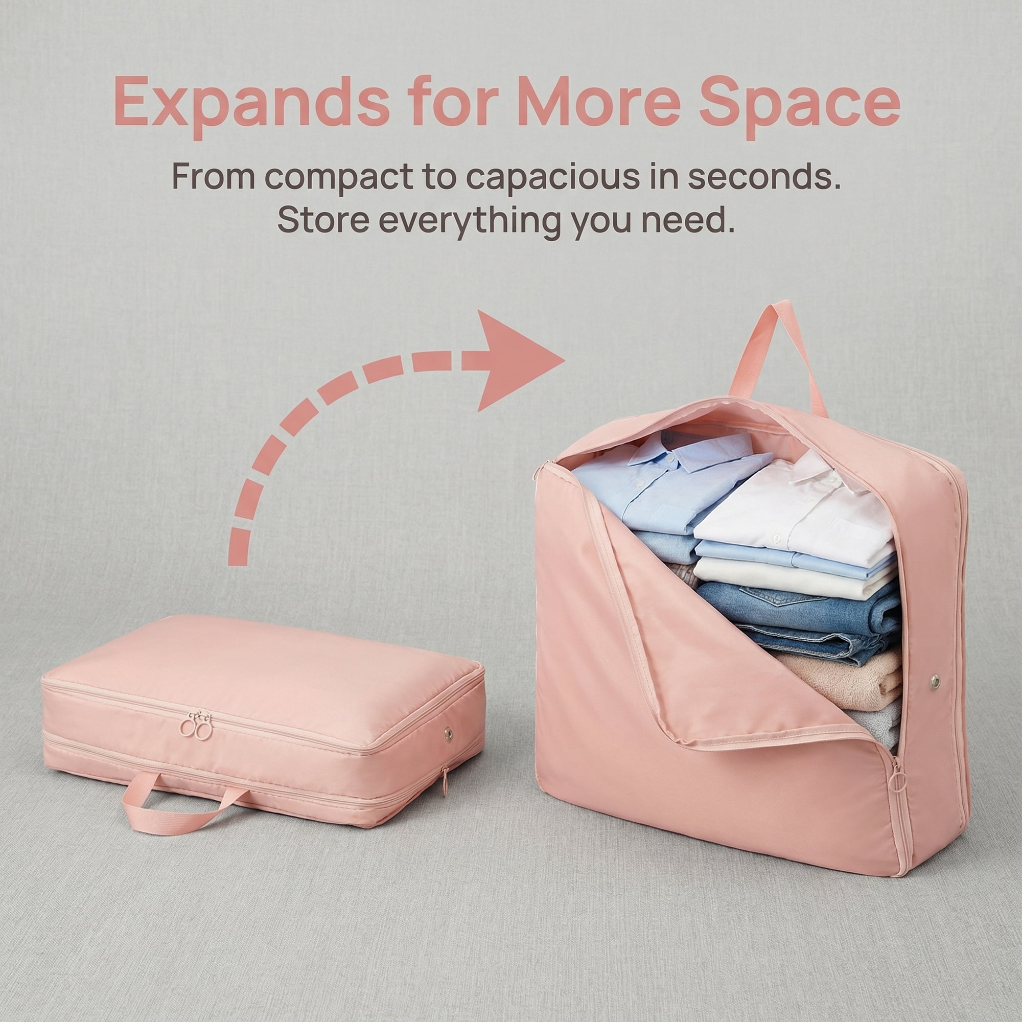 Unique Bargains Foldable Storage Bags Ideal for Organizing Bedroom Pink 15.7"x4.7"x11.8"