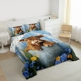 thumbnail image 3 of Castle Fairy Kids Teens Adults Highland Cow Bedding Comforter Set 2pcs,Chic Floral Flowers Twin Comforter Sets Microfiber,Rustic Vintage Farmhouse Animal Breathable Bedding Set, 3 of 8