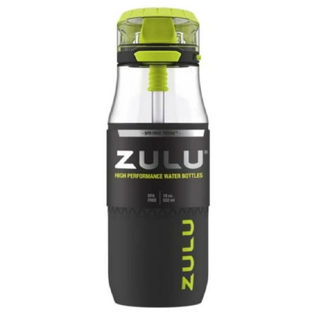 ZULU Tag 18 fl oz. Tritan Kids Soft Straw Water Bottle, Gray