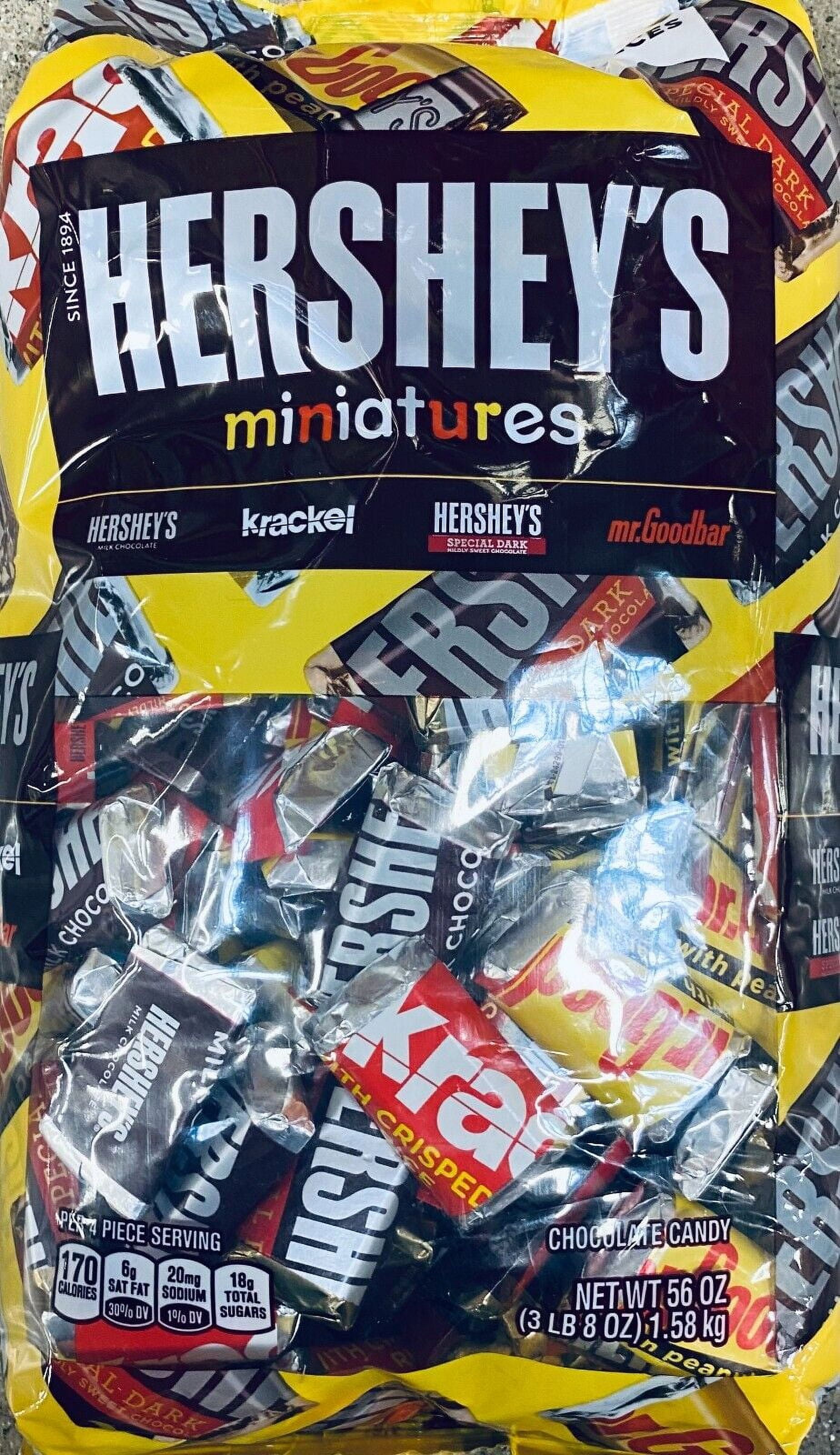 4x Hershey's Miniatures Milk Chocolate 56 Oz Candy Bulk Bags 720 Pieces 4 BAGS