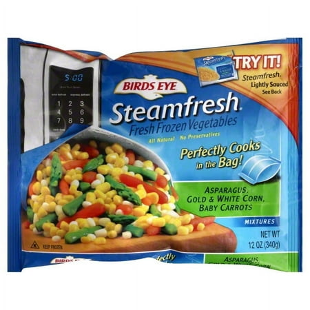 Pinnacle Foods Birds Eye Steamfresh Asparagus Gold & White Corn Baby Carrots 12 oz