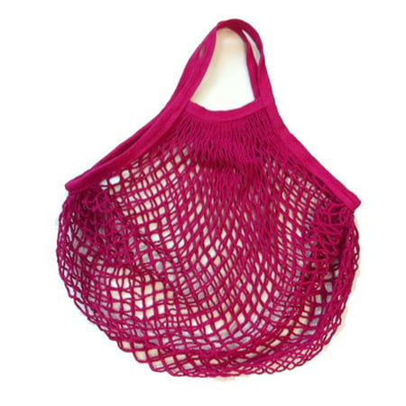 Reusable String Fruit Shopping Bag Supermarket Grocery Shoulder Bag Shopper Tote Mesh Net Woven Cotton Hand Totes