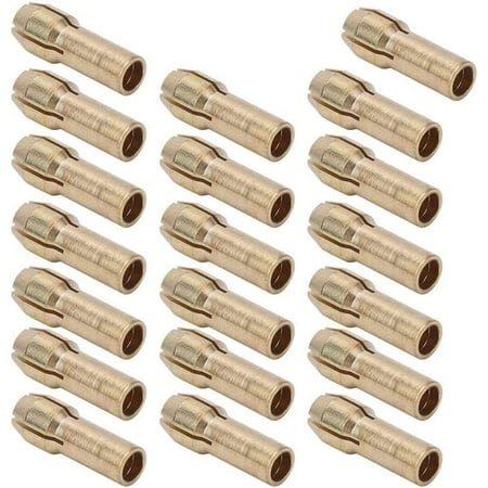 

20Pcs Brass Drill Chuck Precision 0.5-3.2mm Brass Collet Chuck Fits Dremel Rotary Tools Collect Chuck Holder Electric Grinding Drill Depato