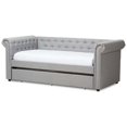 thumbnail image 3 of Bowery Hill Classically Designed Fabric Daybed with Trundle in Gray, 3 of 8