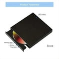 thumbnail image 4 of USB External CD DVD Drive, USB 2.0 Slim Protectable External Drive DVD-ROM Burner Player for Laptops PC Desktop Computer,1set * USB 2.0 optical drive recorders,Black, 4 of 8