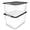 Gray Lid, variant on 2-Pack Secure Latch, Clear Plastic Storage Organizer Bins, 64 Quart, Blue Lid - Stackable Container Boxes for Bedroom, Bathroom, Garage, and Office Organization