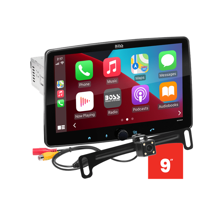 BOSS Audio Systems BCPA9RC CarPlay Android Auto 1 Din Stereo with