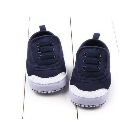 

Lavaport Newborn Baby Canvas Crib Shoes Infant Basic Prewalker Sneakers 0-12M
