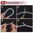 thumbnail image 7 of Unique Bargains Plastic Hose Barb Fitting 25/64" 1/2"G Male Thread Straight Pipe Connector Gray White 5 Pcs, 7 of 7