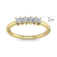 thumbnail image 5 of SuperJeweler 1/2 Carat Princess Shape Diamond Wedding Band In 14 Karat Yellow Gold, 5 of 6