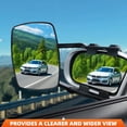 thumbnail image 2 of 1 Pair Universal Clip-on Towing Mirrors Extension for Towing Side For Vehicle Car Truck Trailer 360 Degree Rotation Adjustable Dual View Tow Mirrors, 2 of 9