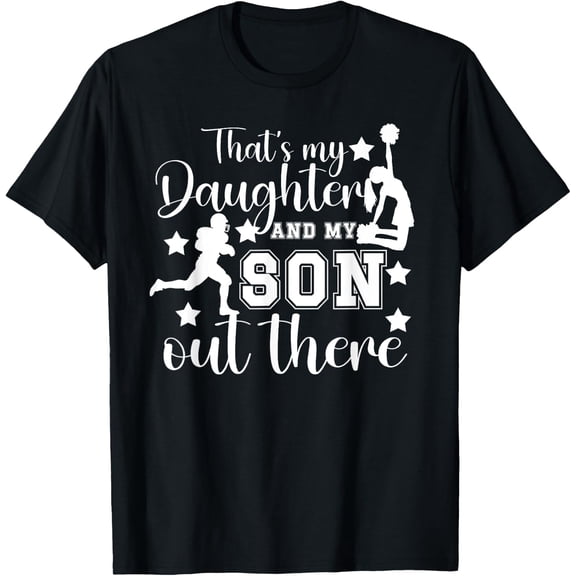 Football And Cheer Mom Proud Cheerleading & Football Mom T-Shirt Size S-5XL
