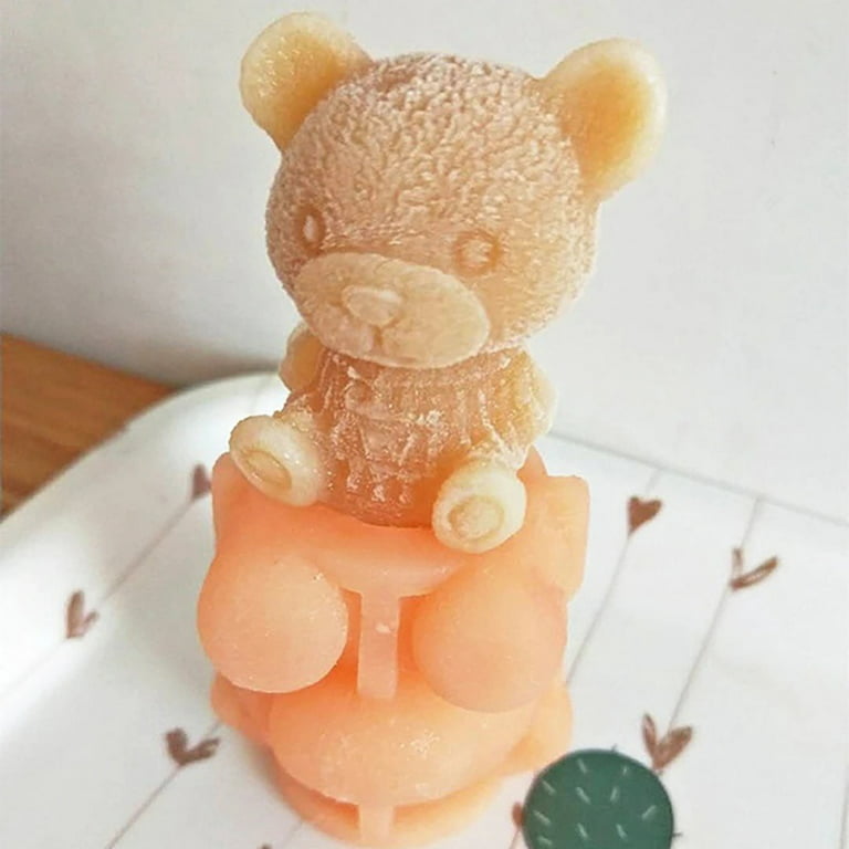 MOANLMY Bear Silicone Mold Chocolate Molds Soap 3D Cake Mold Bear Silicone  Molds for Resin Jelly Candy Chocolate Decoration Baking Tool molds