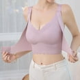 thumbnail image 6 of Front Closure Full Coverage Wireless Bra for Women, Thin Fixed Cup Seamless Bra with Adjustable Straps, Smooth Daily, 6 of 9