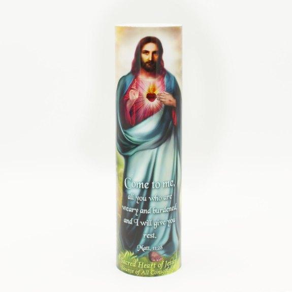 Saints Gift Collection 12 Promises LED Candle Beautiful Religious