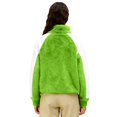 thumbnail image 6 of Winter women's fleece sweatshirt, cozy fleece interior, quarter-zip front, color-contrast neckline, 6 of 8