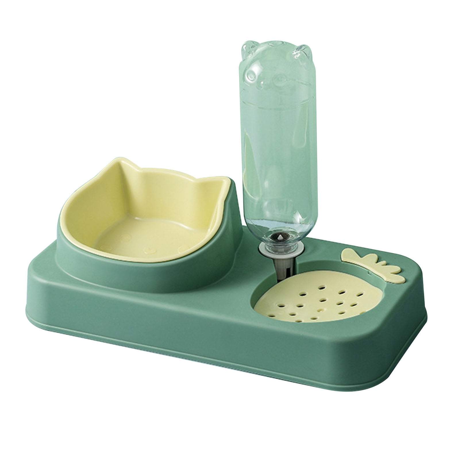 Dog Cat Bowls With Water Dispenser Tilted Cat Food Dishes For Indoor