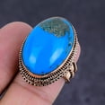 thumbnail image 2 of Natural Turquoise Gemstone Handmade Copper Jewelry Ring Size 7, 2 of 2