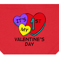 thumbnail image 3 of Inktastic 1st Valentine's Day Hearts Baby Bandana Bib, 3 of 4