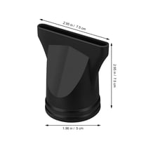 ACDANC 2 Pcs Blower Diffuser Hair Nozzle Dryer Universal Concentrator Professional Travel Black