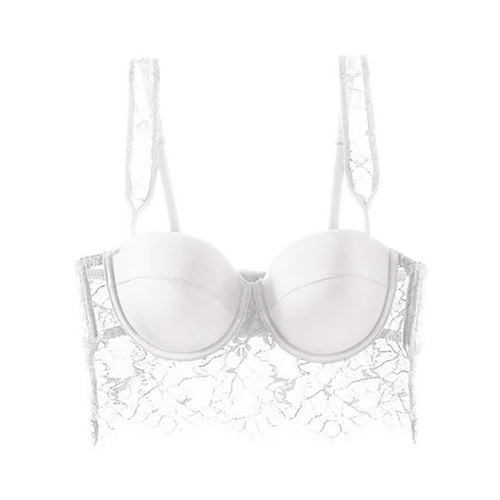 

Entyinea Womens Fashion Bra Casual Fashion Back Smoothing Underwire Bra White A