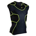 thumbnail image 1 of CHAMPRO Chemise de Compression Football Bull Rush avec Système de Coussin, Charbon, Noir, Adulte Large, 1 of 2