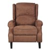 Faux Suede Heated Vibrating Massage Recliner Chair with Remote Control- Cinnamon Brown