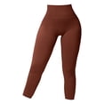 thumbnail image 3 of Aoiroe Butt Lifting Leggings for Women,Seamless Scrunch Butt Lifting Compression Tights Athletic Wear Women Compression Workout Leggings High Waisted Yoga Pants Brown S, 3 of 5