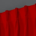thumbnail image 2 of Homi Drapes Double Pinch Pleated Blackout Curtains – Thermal Insulated, Room Darkening Window Treatments Back Tab Curtains for Home or Office – 1 Panel with Hooks & Tiebacks (Red, 108x108), 2 of 5