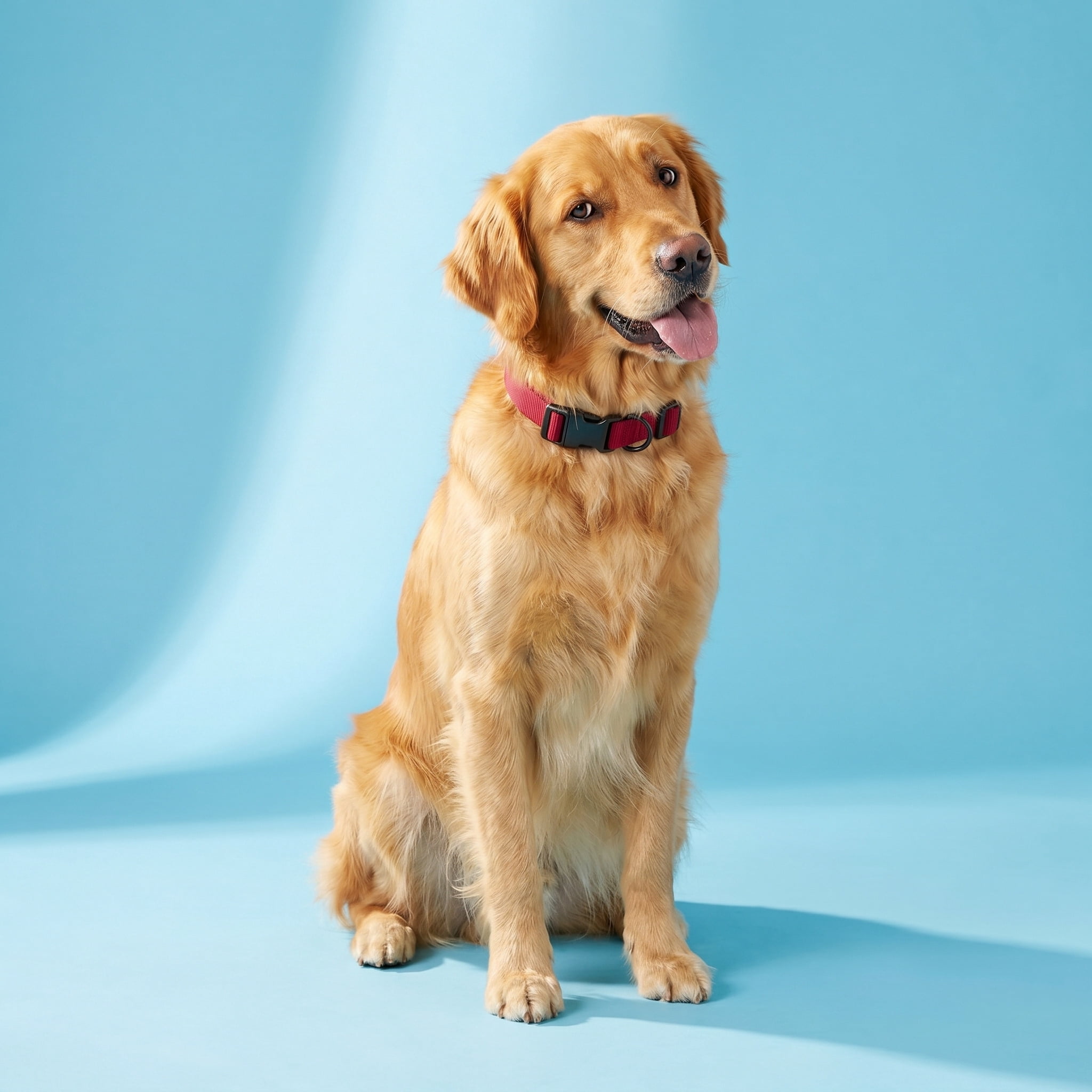 Vibrant Life Solid Polyester Adjustable Dog Collar, Red, L