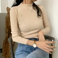 thumbnail image 1 of Tops Sweat à Manches Longues Casual Slim Fit Fashion pour Femme, 1 of 3