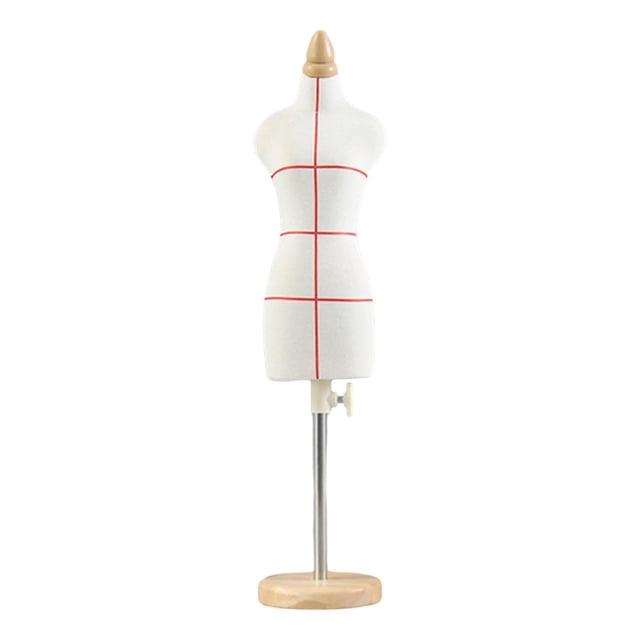 HILABEE Robe de Poupée Forme Créative Modèle de Couturière pour Exposition Scène de Bureau 33cm avec Base Ronde