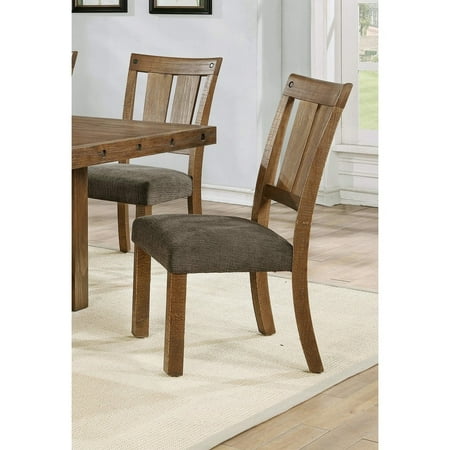 Best Master Furniture  Walnut with Seagreen Fabric Side Chair (Set of