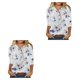 thumbnail image 2 of Blusa informal de manga corta para mujer sweethay con botones estampados, 2 of 6